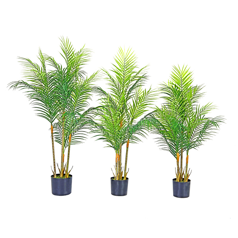 Vente chaude fausse plantes vertes plastique artificielle artificielle plantes artificielles phoenix palmier avec pot pour la décoration de la maison